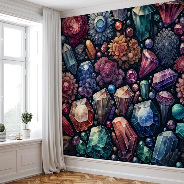 Fototapeta - Květinové diamanty (245x170 cm)