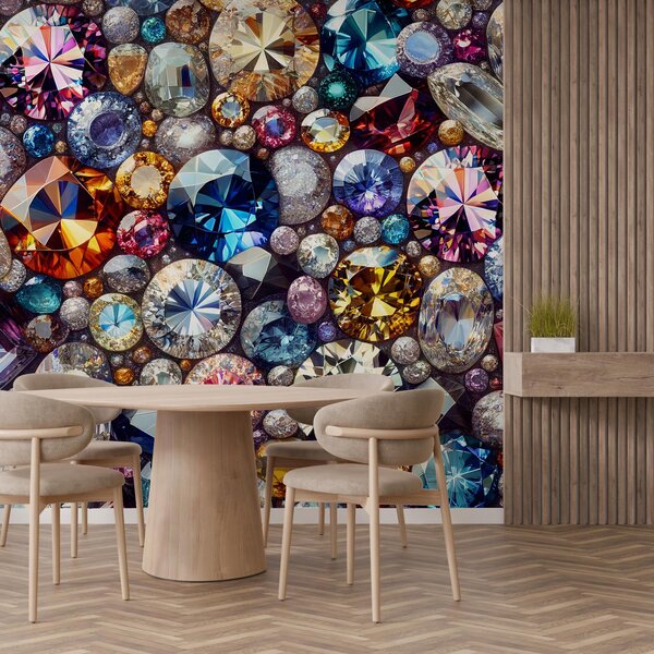 Fototapeta - Barevné diamanty (245x170 cm)