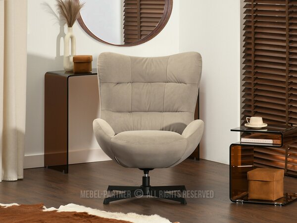 Relaxační křeslo Sikula (béžová + černá)