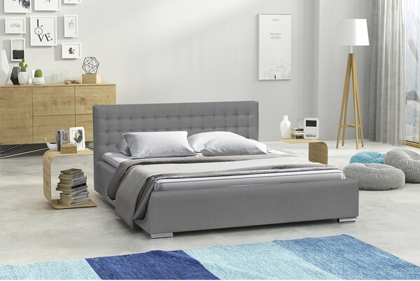 Postel IAN 19 STANDARD 180x200 cm - stříbrné nohy Zelená