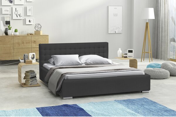 Postel IAN 19 STANDARD 180x200 cm - stříbrné nohy Zelená