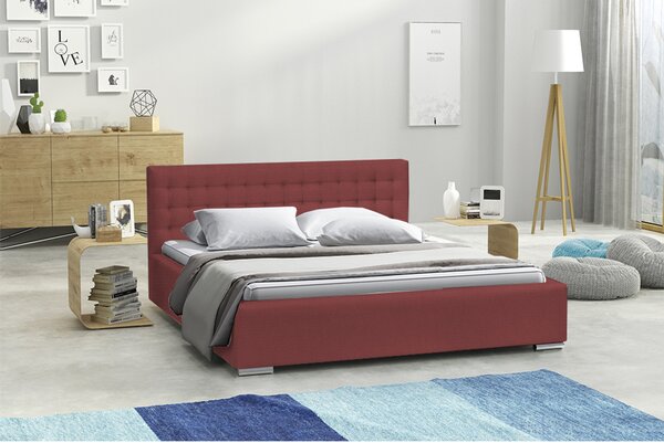 Postel IAN 19 STANDARD 180x200 cm - stříbrné nohy Zelená