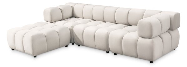 Rohová sedací souprava BAFRIS - tmavě popelavá, levé provedení