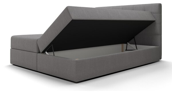 Manželská postel s úložným prostorem STIG 3 - 200x200, hnědá