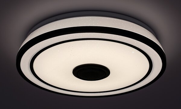 Rabalux 71030 Nikolaus LED Stropní svítidlo s ovladačem | RGB | Variabilní | Stmívatelné | 24W | Bílá | Černá - r-71030