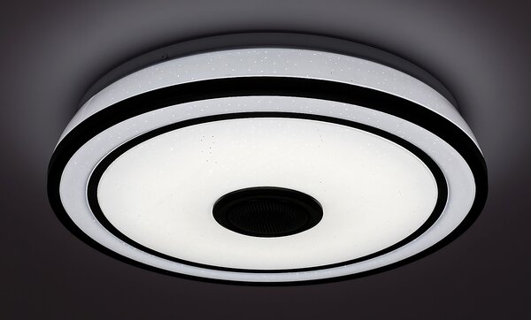 Rabalux 71030 Nikolaus LED Stropní svítidlo s ovladačem | RGB | Variabilní | Stmívatelné | 24W | Bílá | Černá - r-71030