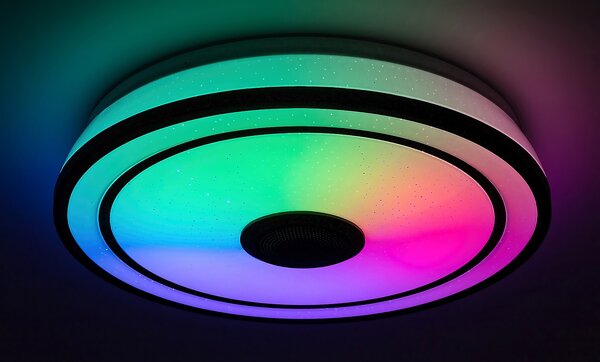 Rabalux 71030 Nikolaus LED Stropní svítidlo s ovladačem | RGB | Variabilní | Stmívatelné | 24W | Bílá | Černá - r-71030