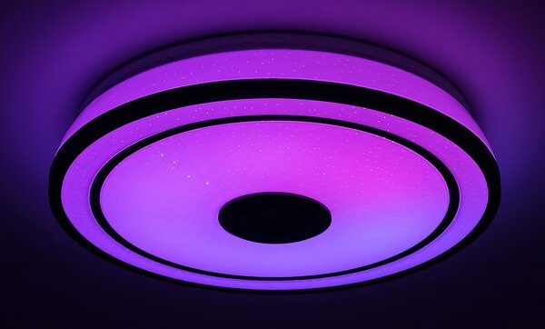 Rabalux 71030 Nikolaus LED Stropní svítidlo s ovladačem | RGB | Variabilní | Stmívatelné | 24W | Bílá | Černá - r-71030