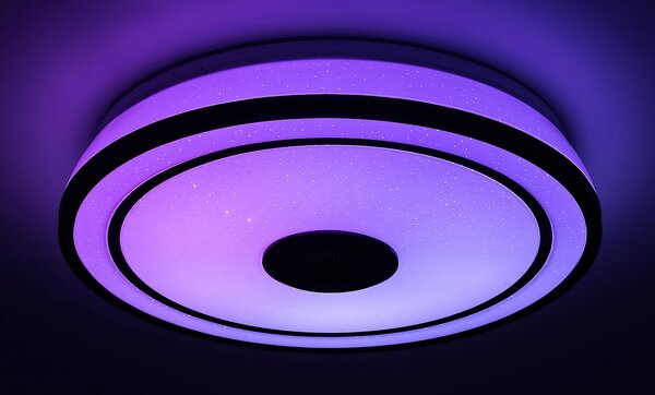 Rabalux 71030 Nikolaus LED Stropní svítidlo s ovladačem | RGB | Variabilní | Stmívatelné | 24W | Bílá | Černá - r-71030