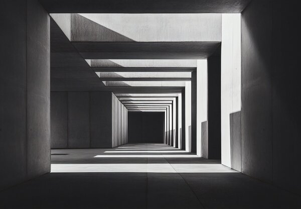 Fototapeta - Čtvercový tunel (245x170 cm)