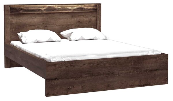 Manželská postel BESS - 160x200, jasan tmavý
