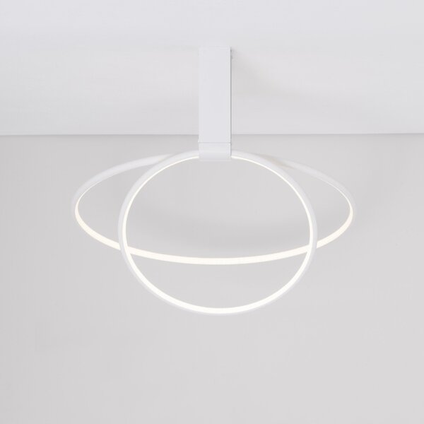 Bílé kovové stropní LED světlo Nova Luce Garve 100 cm