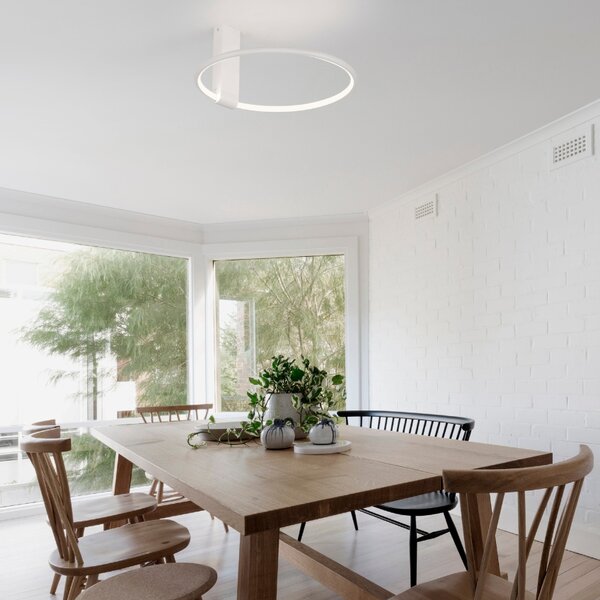 Bílé kovové stropní LED světlo Nova Luce Garve 40 cm