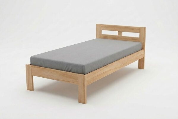 Masivní postel INA - Solwo Design Materiál: Buk cink, - Olejování přírodní 101/201, Specifikace: 90x200