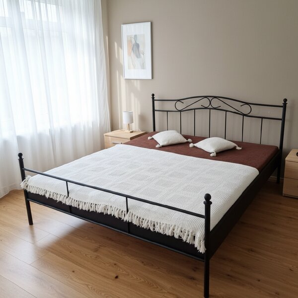 Česká Kovová postel JANA Barevne provedení: černá, Rozměr: 90 x 200 cm