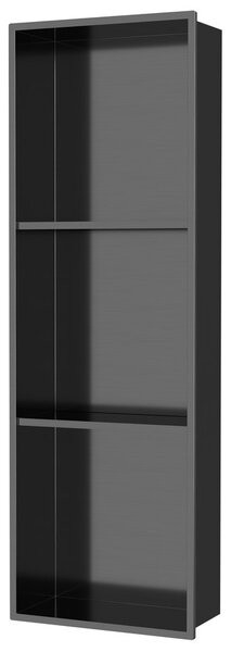 Polysan Polysan, INSERTA zapuštěná police do obkladu, 270x810 mm, nerez, antracitová, 1301-27B