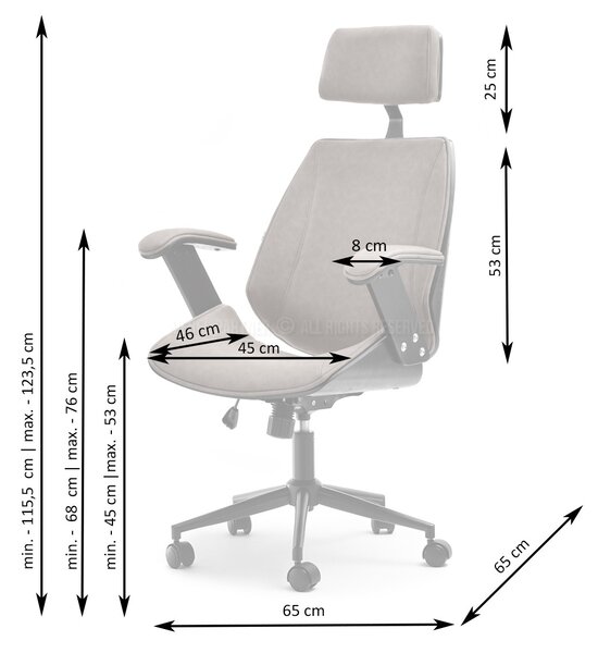 Kancelářské křeslo Frankovstain (krémová). Akce -15%