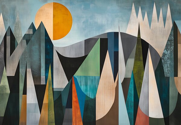 Fototapeta - Přírodní geometrická abstrakce III. (245x170 cm)