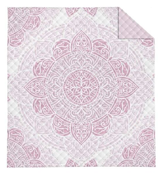 DETEXPOL Přehoz na postel Mandala rosé Polyester, 220/240 cm