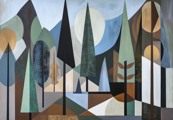 Fototapeta - Přírodní geometrická abstrakce II. (245x170 cm)