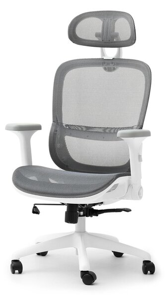 Kancelářské křeslo Ikergen (šedá + bílá). Akce -15%