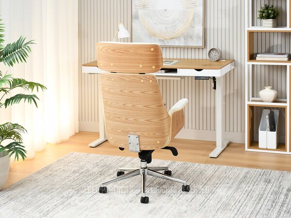Kancelářské křeslo Lendirnard (krémová). Akce -15%