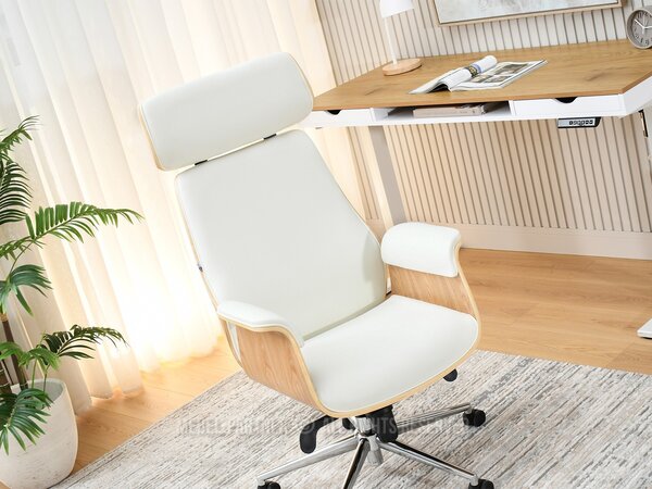 Kancelářské křeslo Lendirnard (krémová). Akce -15%