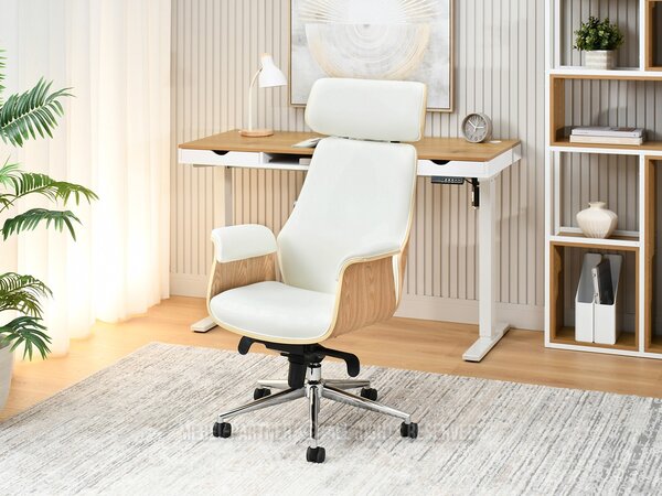 Kancelářské křeslo Lendirnard (krémová). Akce -15%