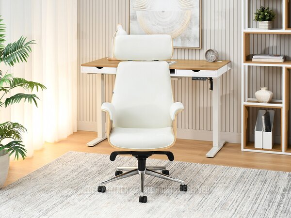 Kancelářské křeslo Lendirnard (krémová). Akce -15%