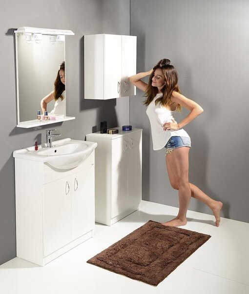Aqualine Aqualine, SIMPLEX ECO skříňka za pračku 63x25x190cm, bílá, SIME715