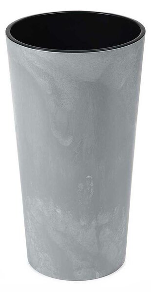PLASTOVÝ KVĚTINÁČ URBANIKA 46X25 CM IMITACE BETONU ŠEDÁ