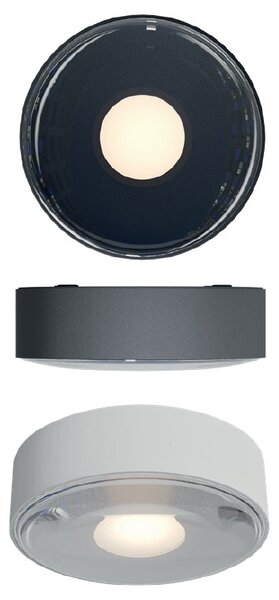 Redo 90412 Log, tamvě šedé venkovní stropní svítidlo LED 6W 3000K, průměr 10,7cm, IP65