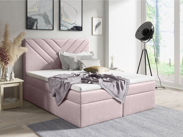 Postel 70 GARD 200x200 cm s úložným prostorem Hnědá
