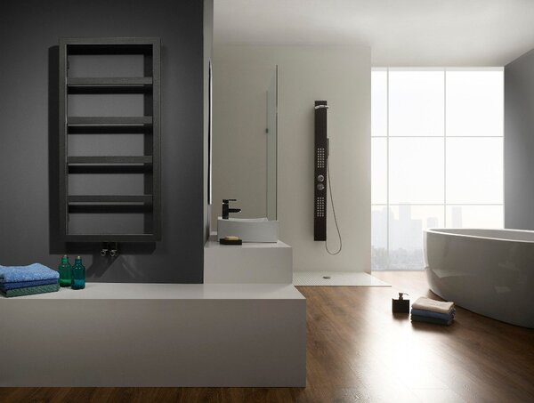 Sapho Sapho, DENALI topné těleso 550x904mm, 292 W, stříbrná strukturální, DN609SS