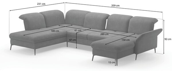 SEDACÍ SOUPRAVA, textil, světle hnědá Sit & More - Sedací soupravy, Online Only