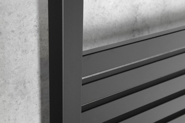 Aqualine Aqualine, TONDI topné těleso 450x1330 mm, středové připojení, černá matná, DT476T