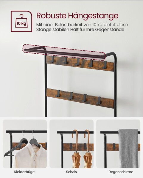 ŠATNA, hnědá, černá, 72/183/33,7 cm Boxxx - Online Only šatny & botníky, Online Only