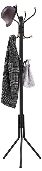 SONGMICS Kovový věšák na oblečení 182cm černý