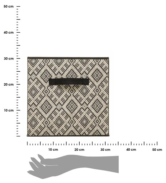 Úložný box Ethnique, 31x31x31 cm, černá