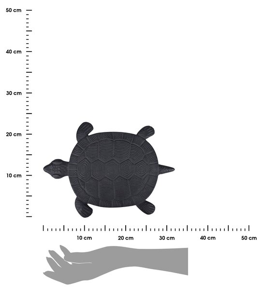 Zahradní nášlapný kámen Turtle, 23x32 cm, litina, hnědá