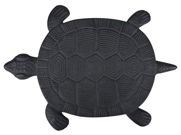 Zahradní nášlapný kámen Turtle, 23x32 cm, litina, hnědá