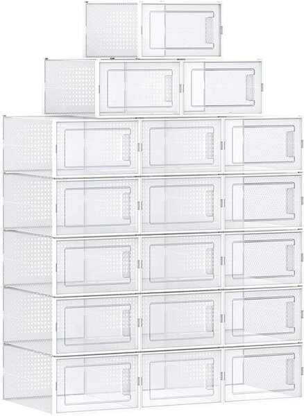 Úložný box Bill, sada 18ks, 25x18,5x14x35 cm, transparentní