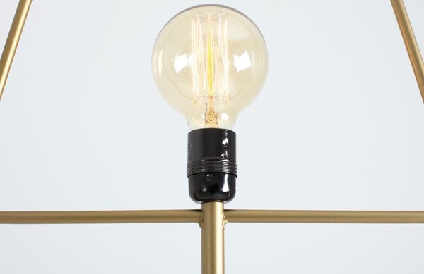 Nordic Design Zlatá kovová stojací lampa Jolita 177 cm