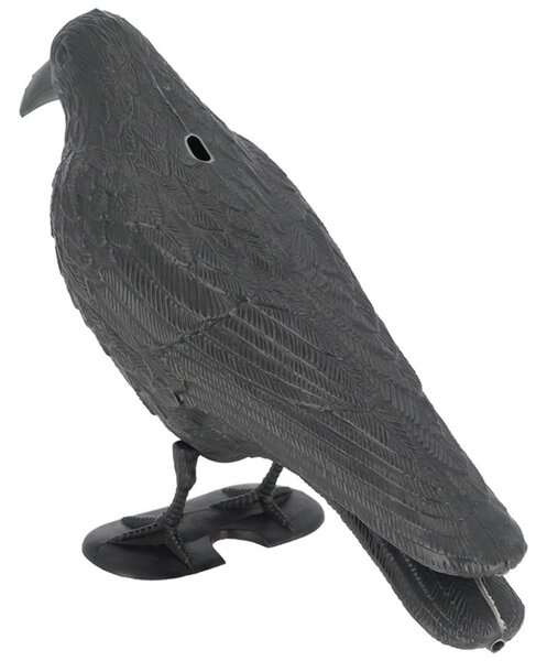 Zahradní figurka z polyethylenu Crow, 21,5 cm, černá