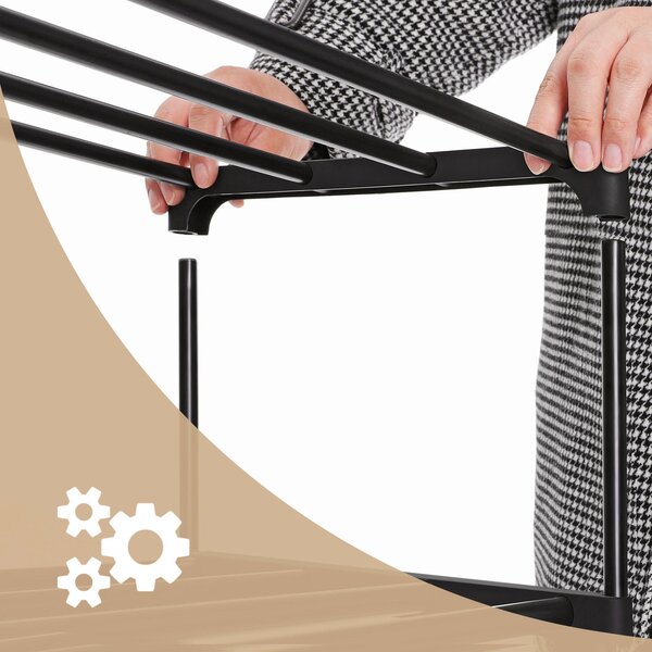 REGÁL NA BOTY, černá, 45/106/30 cm Boxxx - Online Only šatny & botníky, Online Only