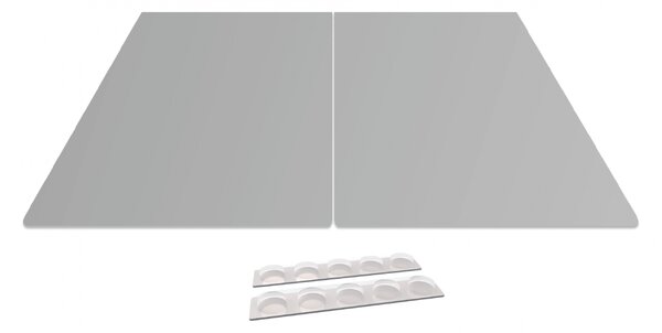 Allboards,Skleněná kuchyňská deska SUPERWHITE BÍLÁ 60x52cm - krájecí deska - ochranná deska,HC52x30_00015