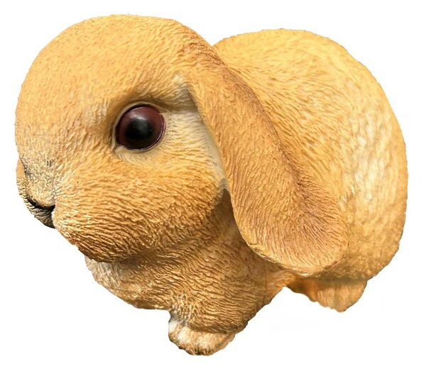 Zahradní figurka z polyresinu Bunny, 16 cm, hnědá