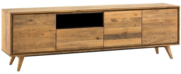 Masivní dubová komoda Cioata Tribeca x 48 cm s dřevěnou podnoží