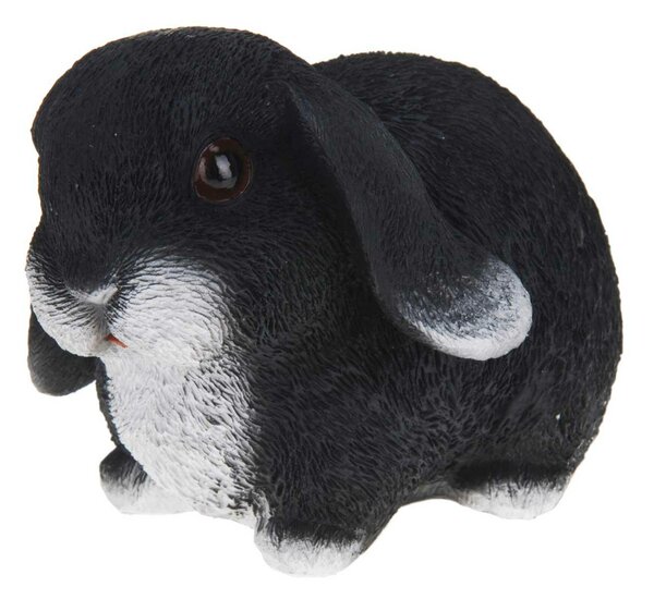 Zahradní figurka z polyresinu Bunny, 16 cm, černá