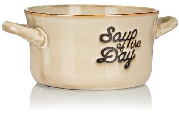 Kameninová miska na polévku Soup 500 ml béžová